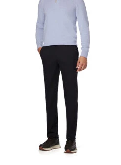 BOGGI MILANO, Hose Justin, Regular Fit, Baumwolle-Tencel™, Schwarz