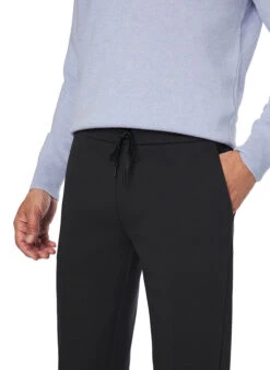 BOGGI MILANO, Sweatpants Giro, Regular Fit, Jersey, Schwarzgrau -Herrenausstatter Verkaufe 450883 norm3