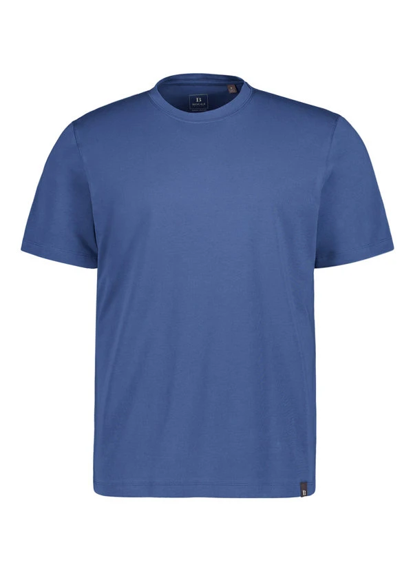 BOGGI MILANO, T-Shirt, Regular Fit, Baumwolle, blau BOGGI MILANO, T-Shirt, Regular Fit, Baumwolle, Blau -Herrenausstatter Verkaufe 450903 norm