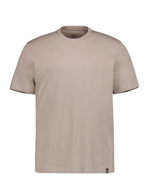 BOGGI MILANO, T-Shirt, Regular Fit, Baumwolle, taupe BOGGI MILANO, T-Shirt, Regular Fit, Baumwolle, Taupe -Herrenausstatter Verkaufe 450905 norm