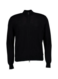 Pierre Cardin, Cardigan, Merinowolle, Schwarz