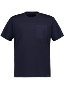 BOGGI MILANO, T-Shirt, Regular Fit, Baumwoll-Piqué, Navy