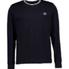 Fred Perry, Longsleeve, Baumwolle, Dunkelblau