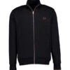 Fred Perry, Sweatjacke, Baumwolle, Schwarz