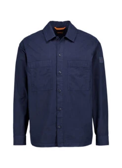 BOSS Orange, Overshirt Locky, Baumwolle, Dunkelblau