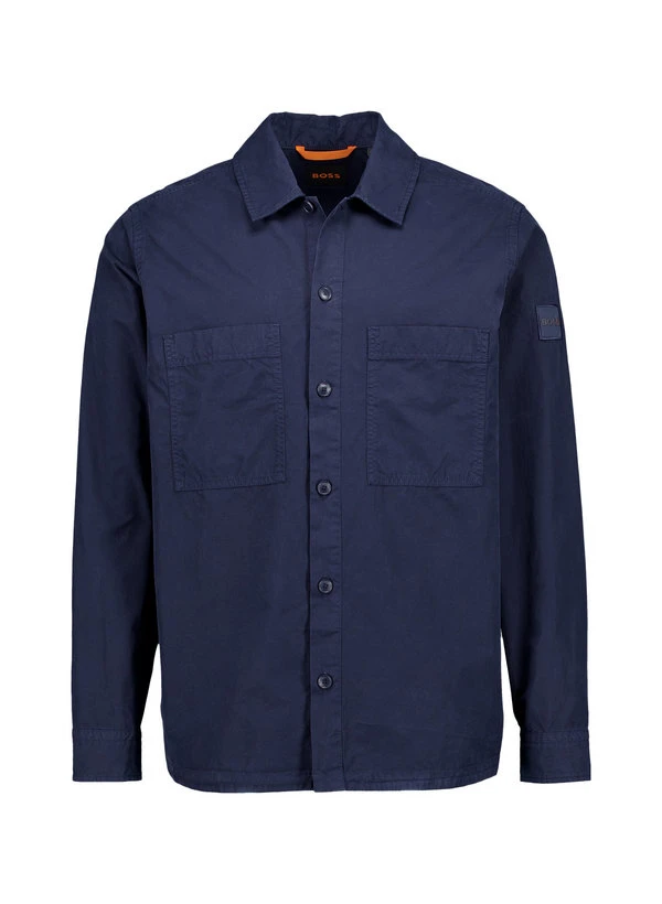 BOSS Orange, Overshirt Locky, Baumwolle, dunkelblau BOSS Orange, Overshirt Locky, Baumwolle, Dunkelblau -Herrenausstatter Verkaufe 450938 norm