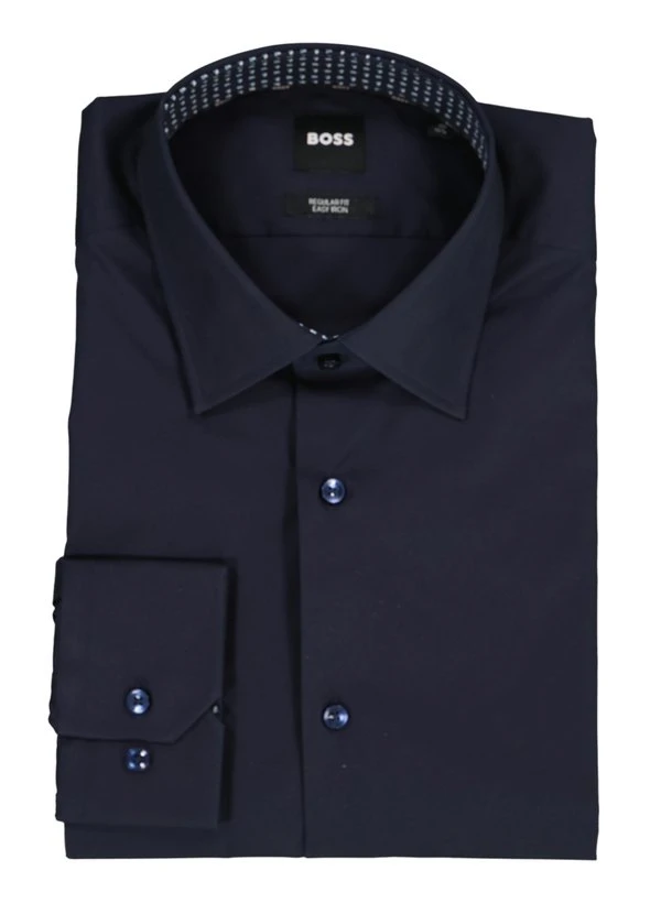 BOSS Black, Hemd Joe, Regular Fit, Baumwoll-Stretch, dunkelblau BOSS Black, Hemd Joe, Regular Fit, Baumwoll-Stretch, Dunkelblau -Herrenausstatter Verkaufe 450939 norm