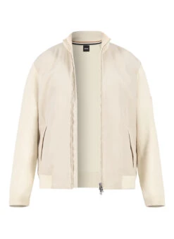 BOSS Black, Hybridjacke Ibaio, Baumwolle Mikrofaser, Ecru