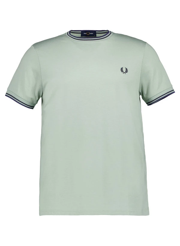 Fred Perry, T-Shirt, Baumwolle, salbei Fred Perry, T-Shirt, Baumwolle, Salbei -Herrenausstatter Verkaufe 450946 norm