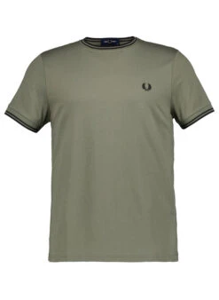 Fred Perry, T-Shirt, Baumwolle, Olivgrün