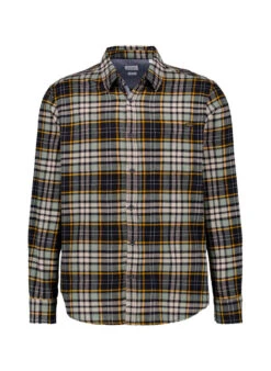 MUSTANG, Hemd, Regular Fit, Flanell, Grün-gelb Kariert