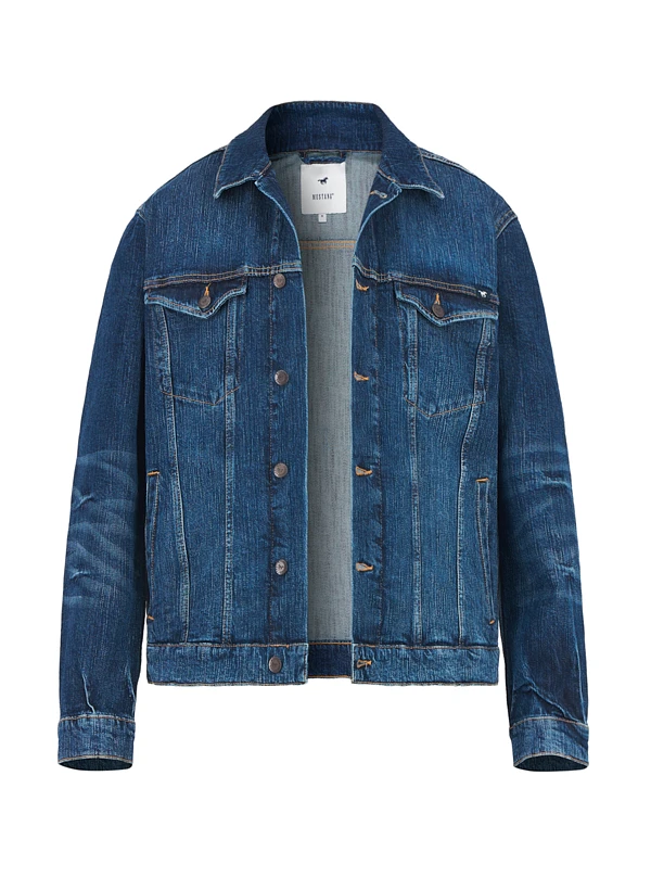 MUSTANG, Jeansjacke Dallas,Baumwoll-Stretch, medium dark MUSTANG, Jeansjacke Dallas,Baumwoll-Stretch, Medium Dark -Herrenausstatter Verkaufe 451008 norm