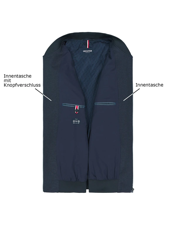 HECHTER PARIS, Blouson, Modern Fit, Mikrofaser, dunkelblau HECHTER PARIS, Blouson, Modern Fit, Mikrofaser, Dunkelblau -Herrenausstatter Verkaufe 451024 norm3