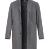 HECHTER PARIS, Mantel, Wolle, Dunkelgrau Meliert
