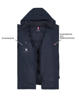 HECHTER PARIS, Daunenparka, Mikrofaser Wasserabweisend, Nachtblau -Herrenausstatter Verkaufe 451087 norm3