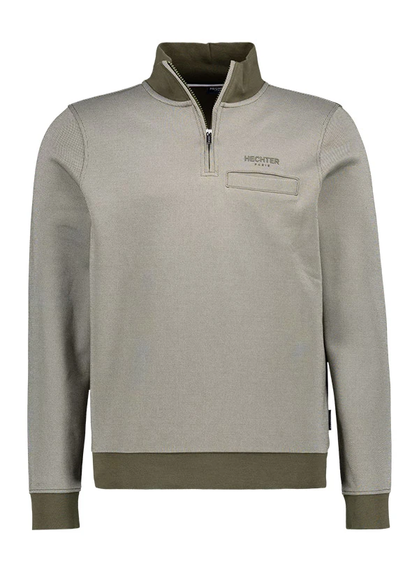 HECHTER PARIS, Troyer, Baumwolle, dunkelgrün meliert HECHTER PARIS, Troyer, Baumwolle, Dunkelgrün Meliert -Herrenausstatter Verkaufe 451140 norm