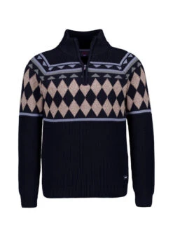 N.Z.A., Troyer, Baumwolle, Navy-beige Gemustert