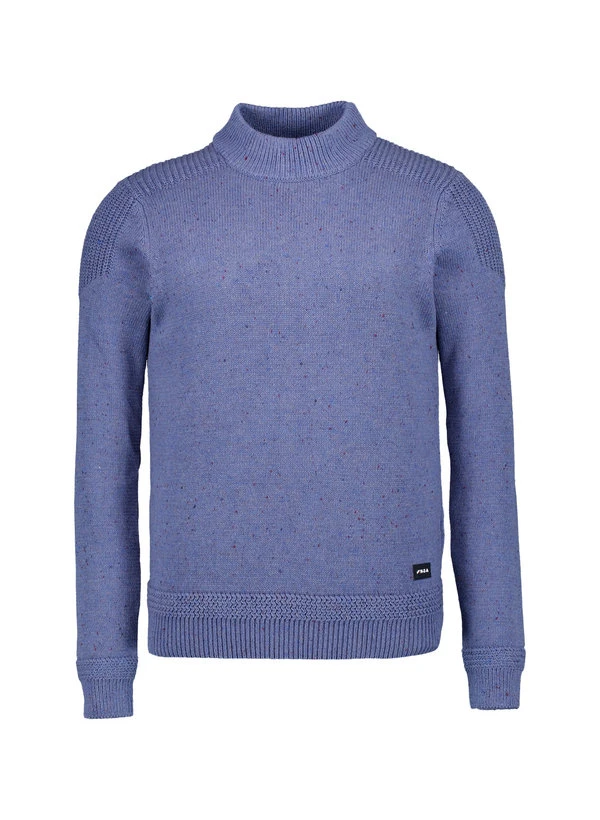 N.Z.A., Stehkragenpullover, Baumwolle, blau meliert N.Z.A., Stehkragenpullover, Baumwolle, Blau Meliert -Herrenausstatter Verkaufe 451204 norm