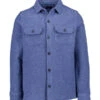N.Z.A., Overshirt, Wollfilz, Blau Meliert