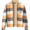 Quiksilver, Jacke, Flanell-Teddyfell, Braun-grau Kariert