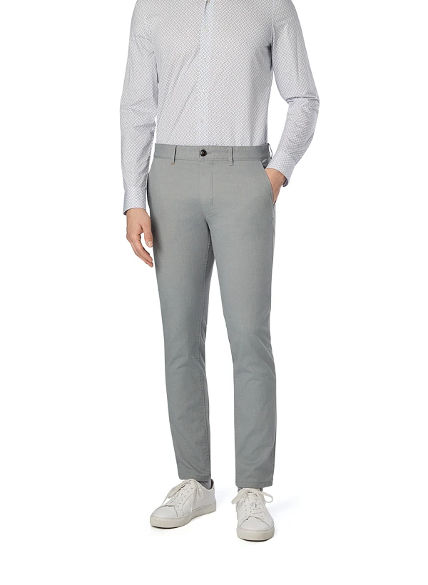 BOSS Orange, Chino, Slim Fit, Baumwolle, silber BOSS Orange, Chino, Slim Fit, Baumwolle, Silber -Herrenausstatter Verkaufe 451482 norm