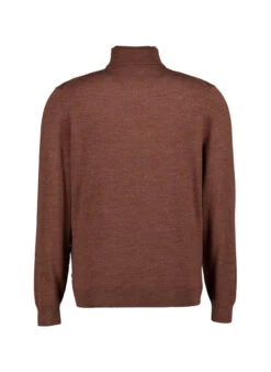 OLYMP, Rollkragenpullover, Merinowolle Extrafein, Braun Meliert -Herrenausstatter Verkaufe 451602 norm2