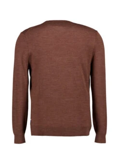 OLYMP, Pullover, Merinowolle Extrafein, Braun Meliert -Herrenausstatter Verkaufe 451607 norm2