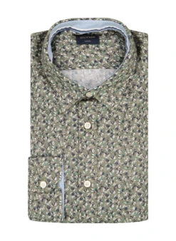 OLYMP, Hemd, Regular Fit, Baumwolle, Oliv