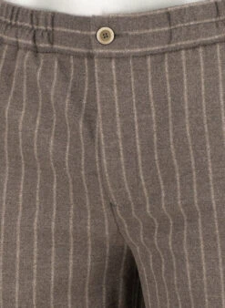 Alberto, Hose Luis, Wide Fit, Flanell, Braun Gestreift -Herrenausstatter Verkaufe 451622 norm4