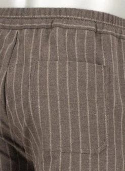 Alberto, Hose Luis, Wide Fit, Flanell, Braun Gestreift -Herrenausstatter Verkaufe 451622 norm6