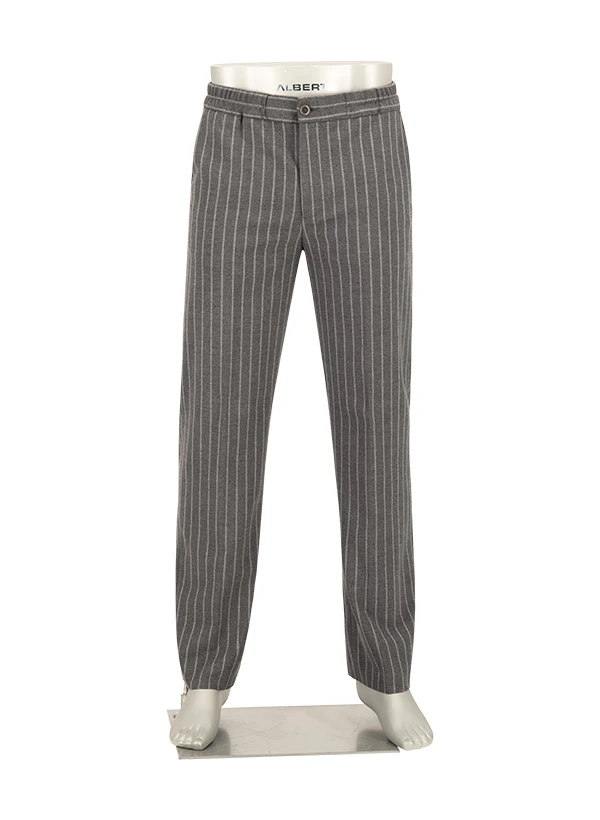 Alberto, Hose Luis, Wide Fit, Flanell, grau gestreift Alberto, Hose Luis, Wide Fit, Flanell, Grau Gestreift -Herrenausstatter Verkaufe 451623 norm