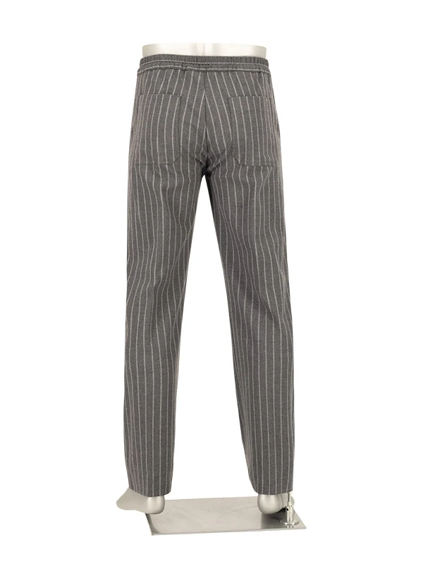 Alberto, Hose Luis, Wide Fit, Flanell, grau gestreift Alberto, Hose Luis, Wide Fit, Flanell, Grau Gestreift -Herrenausstatter Verkaufe 451623 norm3