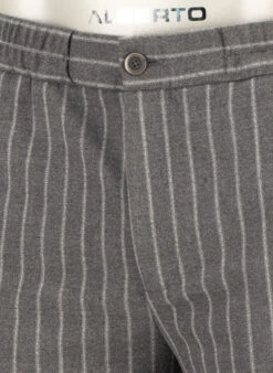 Alberto, Hose Luis, Wide Fit, Flanell, Grau Gestreift 3 Alberto, Hose Luis, Wide Fit, Flanell, Grau Gestreift -Herrenausstatter Verkaufe 451623 norm4