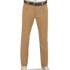 Alberto, Bundfaltenhose Lou, Regular Fit, Baumwoll-Flanell, Dunkelbeige