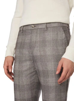 HACKETT, Hose, Schurwolle-Kaschmir, Braun-beige Kariert 3 HACKETT, Hose, Schurwolle-Kaschmir, Braun-beige Kariert -Herrenausstatter Verkaufe 451684 norm3