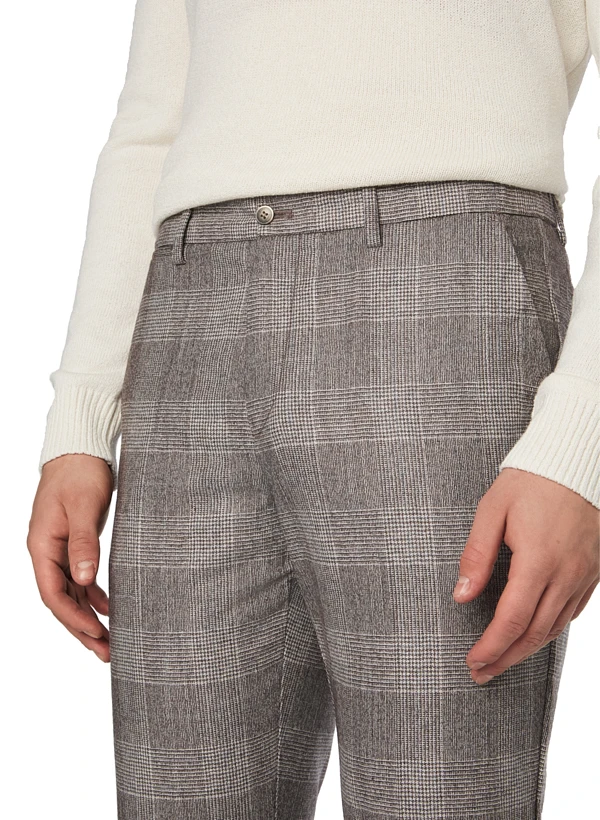 HACKETT, Hose, Schurwolle-Kaschmir, braun-beige kariert HACKETT, Hose, Schurwolle-Kaschmir, Braun-beige Kariert -Herrenausstatter Verkaufe 451684 norm3