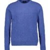 HACKETT, Pullover, Lammwolle, Denimblue