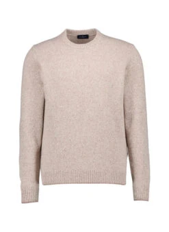 HACKETT, Pullover, Merinowolle, Beige Meliert