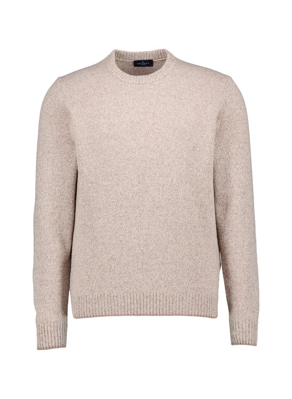 HACKETT, Pullover, Merinowolle, beige meliert HACKETT, Pullover, Merinowolle, Beige Meliert -Herrenausstatter Verkaufe 451692 norm