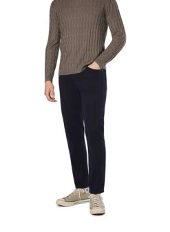 BOSS Orange, Hose Delaware, Slim Fit, Baumwolle, Dunkelblau