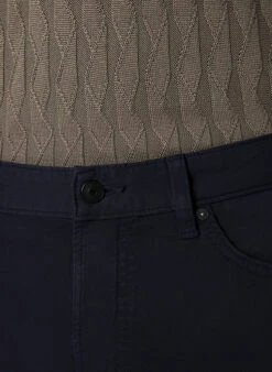 BOSS Orange, Hose Delaware, Slim Fit, Baumwolle, Dunkelblau 3 BOSS Orange, Hose Delaware, Slim Fit, Baumwolle, Dunkelblau -Herrenausstatter Verkaufe 451764 norm3