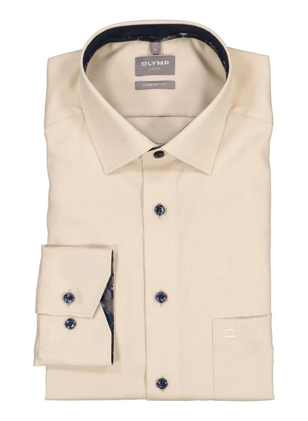 OLYMP, Hemd, Comfort Fit, Baumwolle, natur OLYMP, Hemd, Comfort Fit, Baumwolle, Natur -Herrenausstatter Verkaufe 451780 norm