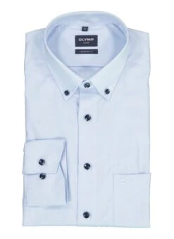 OLYMP, Hemd, Modern Fit, Baumwolle, Extra Langer Arm, Hellblau