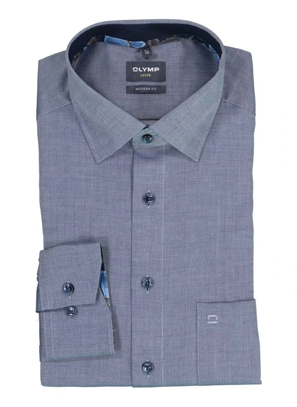 OLYMP, Hemd, Modern Fit, Baumwolle, Extra langer Arm, marine OLYMP, Hemd, Modern Fit, Baumwolle, Extra Langer Arm, Marine -Herrenausstatter Verkaufe 451803 norm