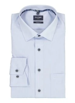 OLYMP, Hemd, Modern Fit, Baumwolle, Bleu