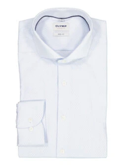 OLYMP, Hemd, Body Fit, Baumwolle, Bleu