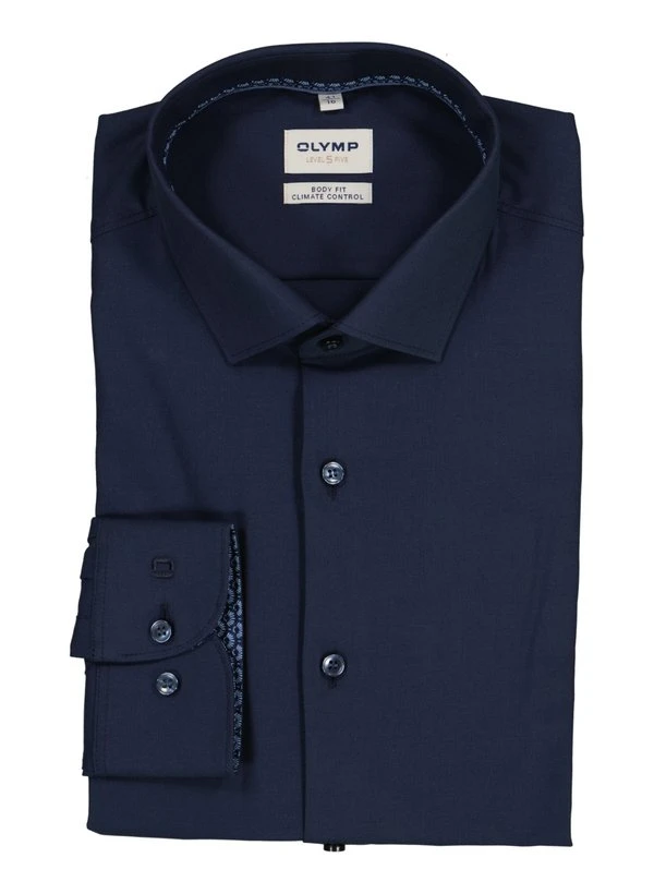 OLYMP, Hemd, Body Fit, Baumwoll-Stretch Climate Control, Extra langer Arm, marine OLYMP, Hemd, Body Fit, Baumwoll-Stretch Climate Control, Extra Langer Arm, Marine -Herrenausstatter Verkaufe 451860 norm