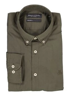 Marc O'Polo, Hemd, Regular Fit, Bio Baumwolle, Dunkelgrün