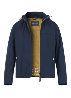 Marc O'Polo, Blouson, Baumwolle-Mikrofaser Wasserabweisend, Dunkelblau