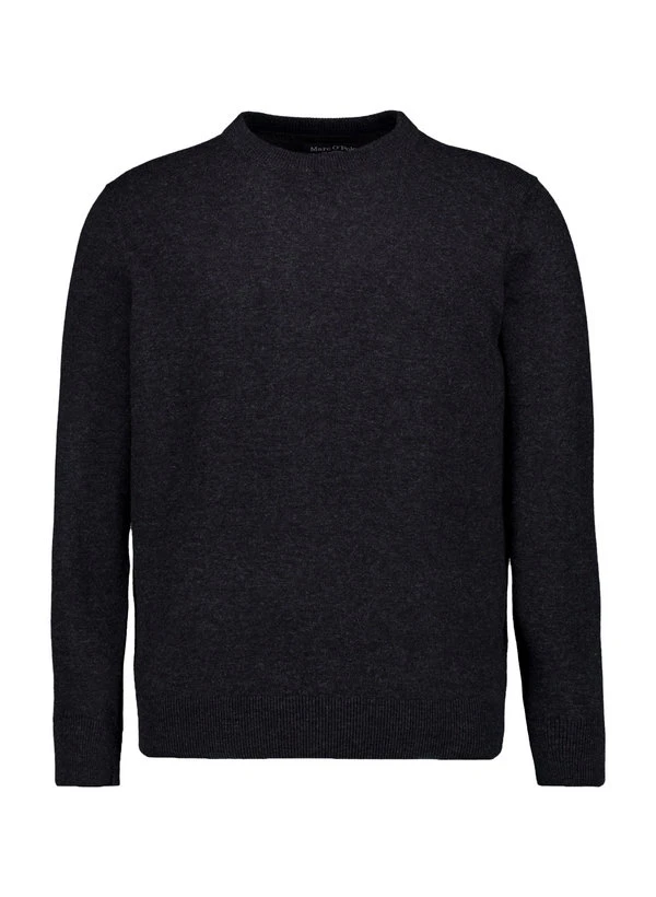 Marc O'Polo, Pullover, Schurwolle-Baumwolle, dark grey melange Marc O'Polo, Pullover, Schurwolle-Baumwolle, Dark Grey Melange -Herrenausstatter Verkaufe 451931 norm